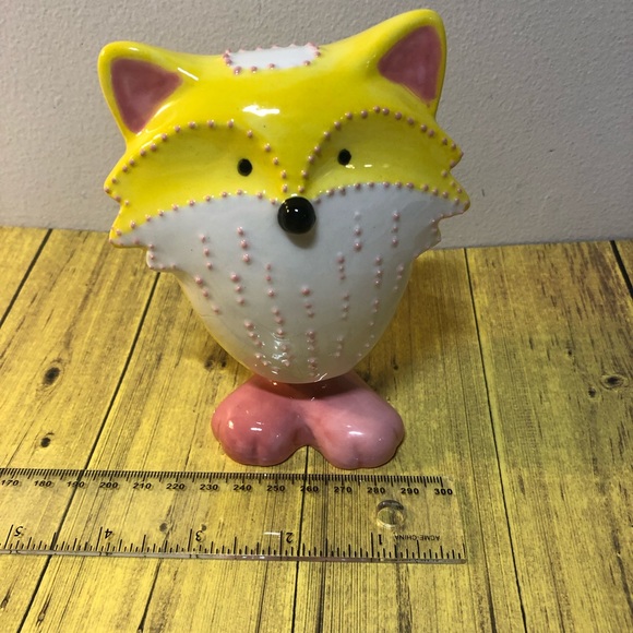 Greenearth Amigos-Zoro Hand Painted Ceramic Fox- Brings good luck/fortune 8.5" - Picture 3 of 5